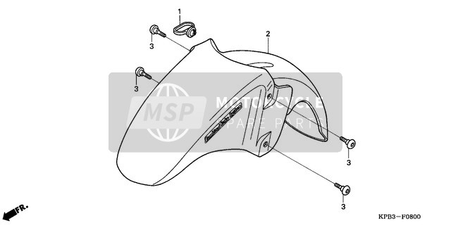 Honda NSS250 2002 Frente Guardabarros para un 2002 Honda NSS250